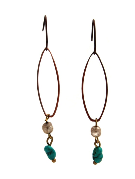 Twisted Silver's Copper Lithe earrings